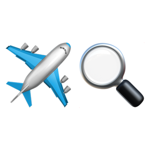 ✈🔍 Emoji Domain iOS rendering